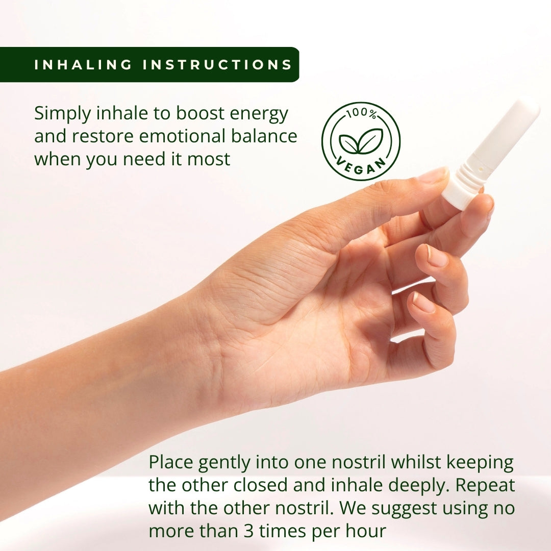 How to use postpartum aromatherapy nasal inhaler instructions boost energy emotional balance new mothers