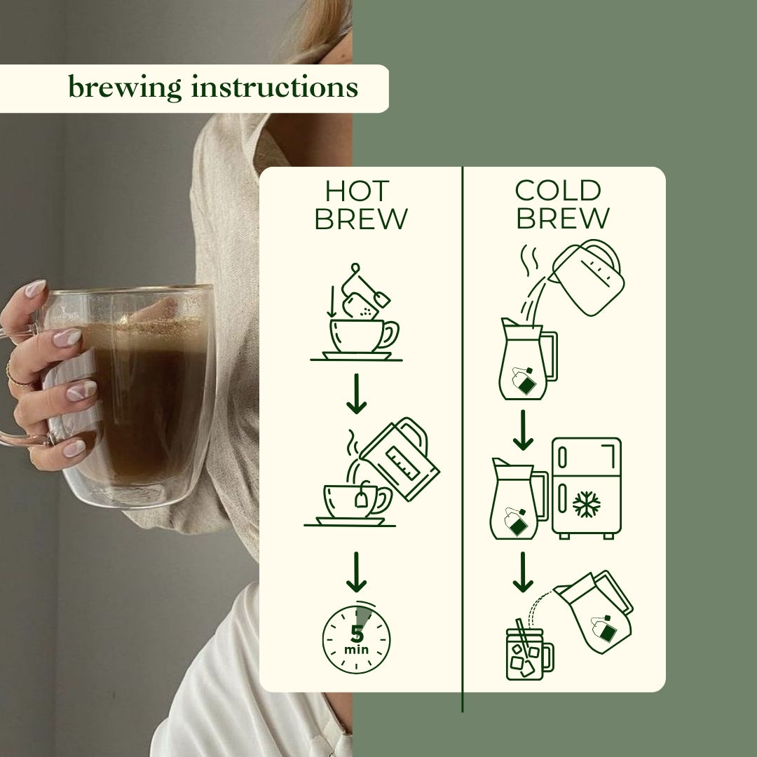 How to brew organic raspberry leaf labour tea - hot and cold brewing methods for natural birth preparation tea during pregnancy