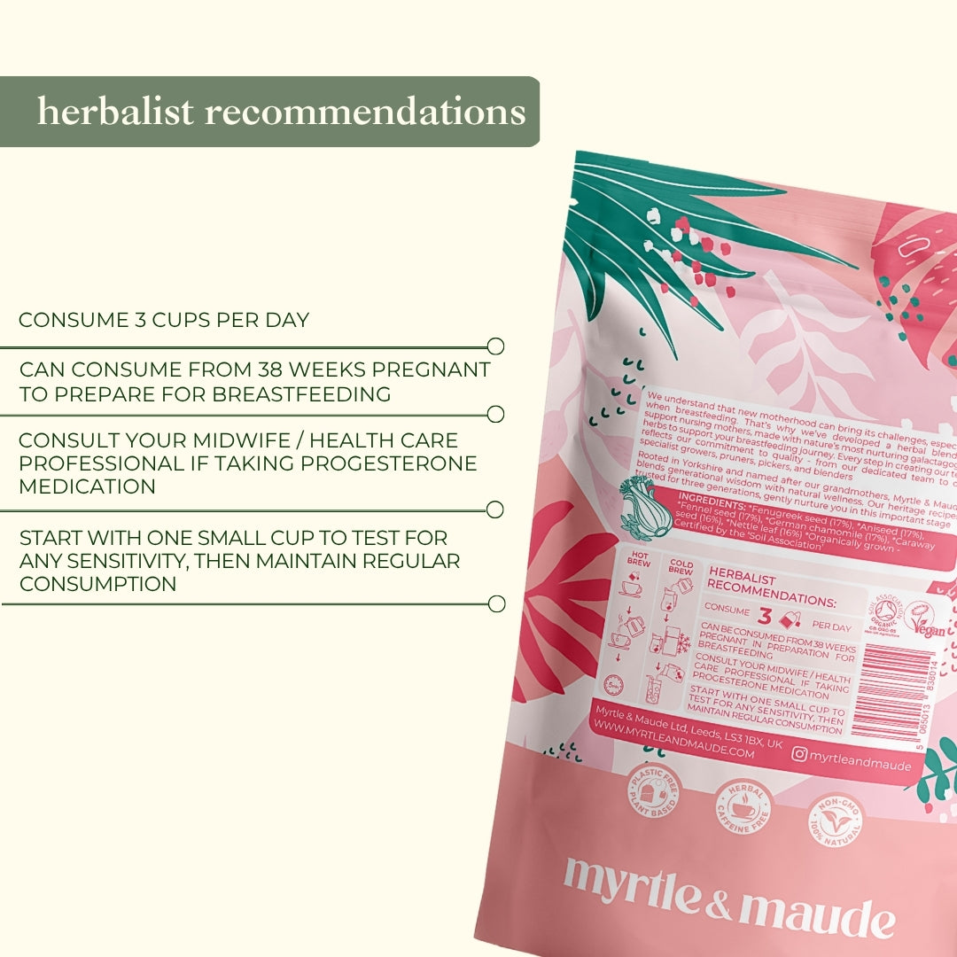 Lactation Tea Herbalist Recommendations - Breastfeeding Preparation from 38 Weeks Pregnancy