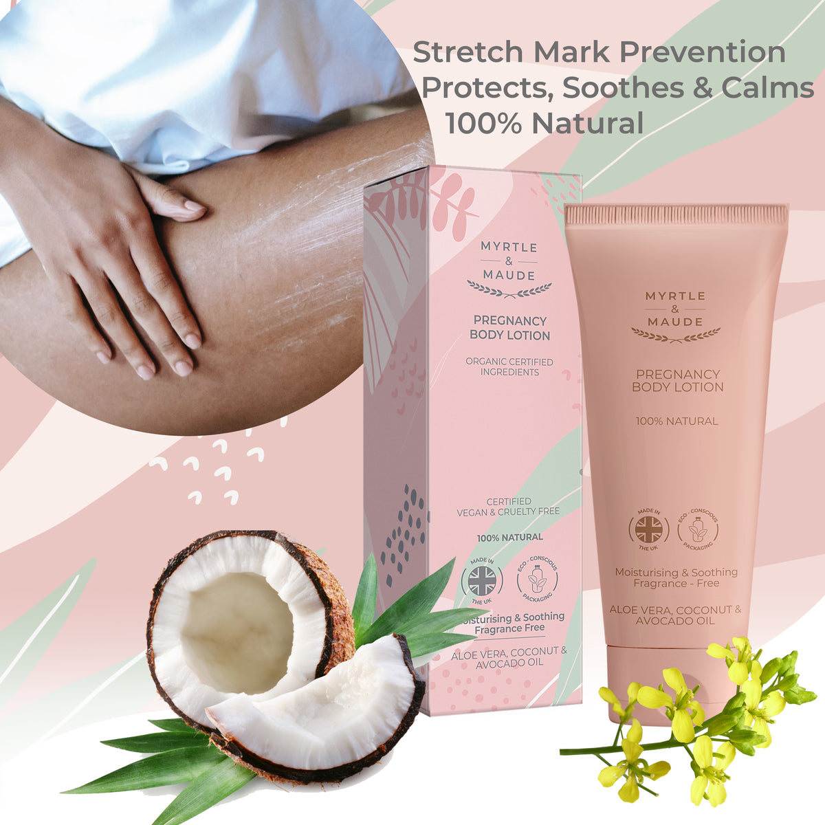 100 Natural Pregnancy Body Lotion UK Myrtle and Maude